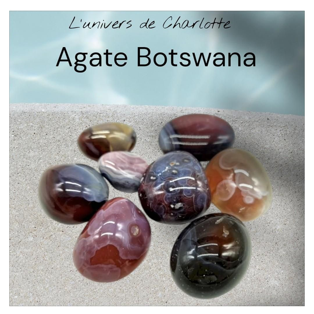 Pierre roulée &quot;Agate Botswana&quot;