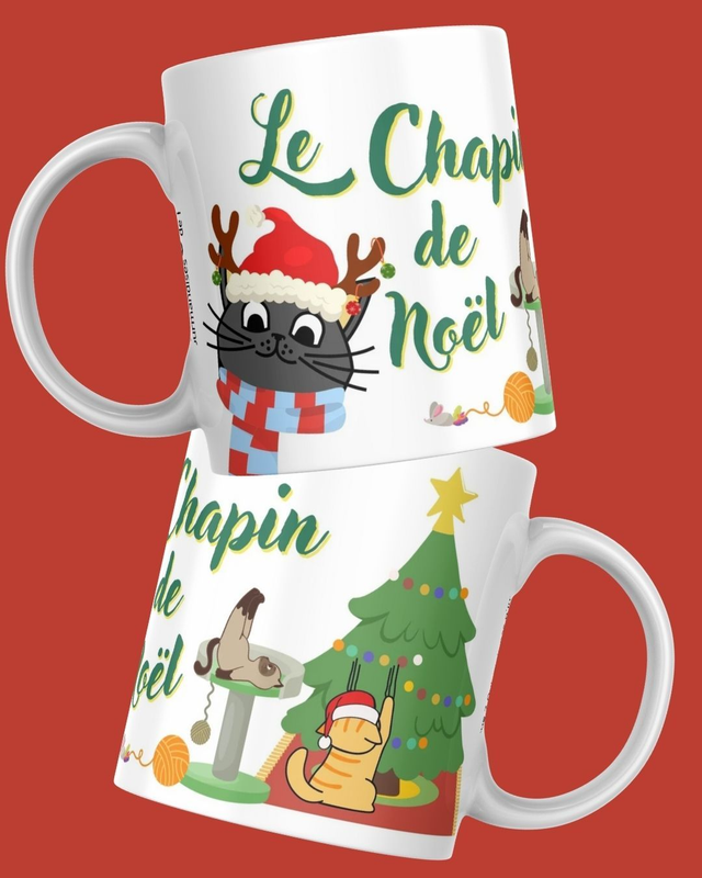 Mug Chapin de Noël 🐱 - voir dispo en boutiques locales