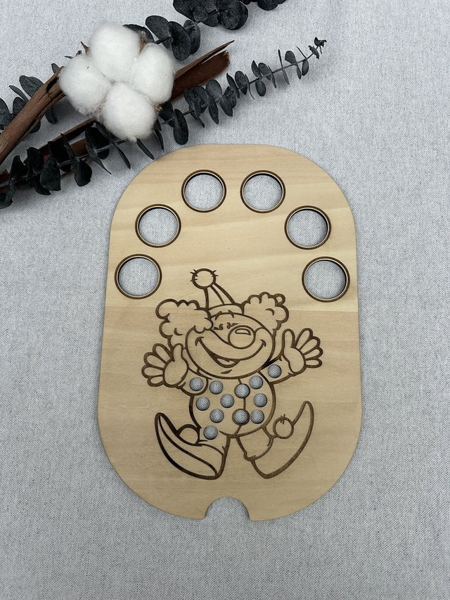 Plaque d&#039;activité compatible IKEA Trofast - Clown