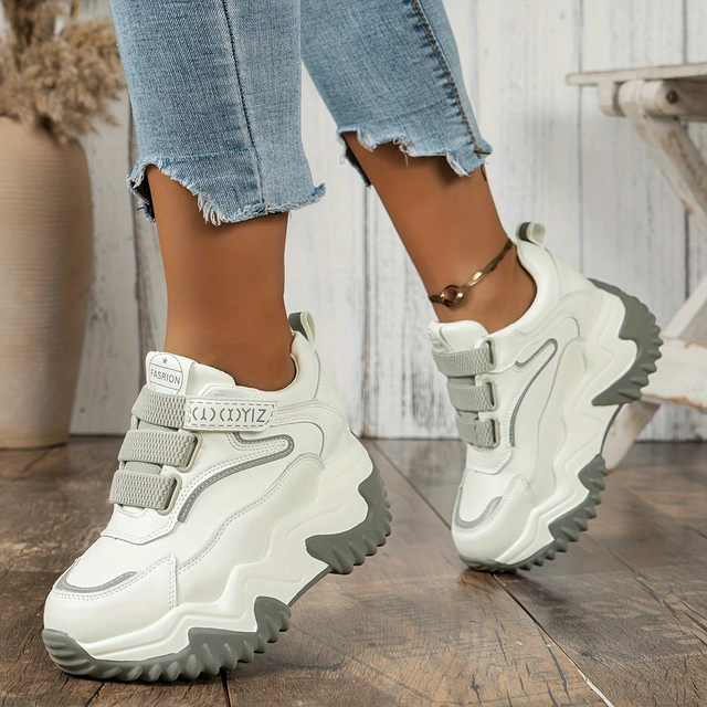 Women's Chunky Platform Casual Sneakers with Closure