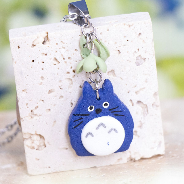 Blaue Waldgeist-Kette – Handgemachter Anime Schmuck