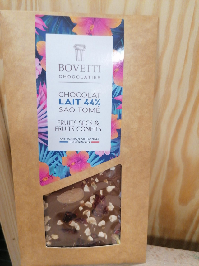 Chocolat au lait fruits confits (100g)