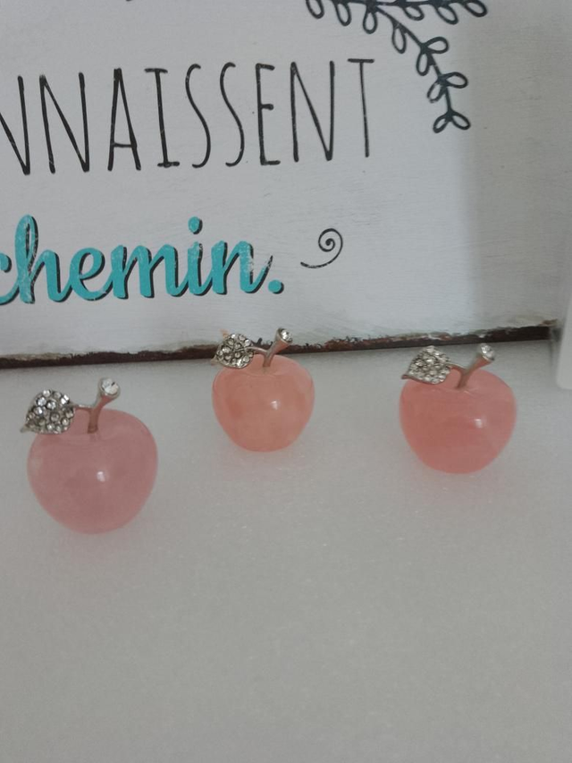 Pommes en quartz rose, qualité A