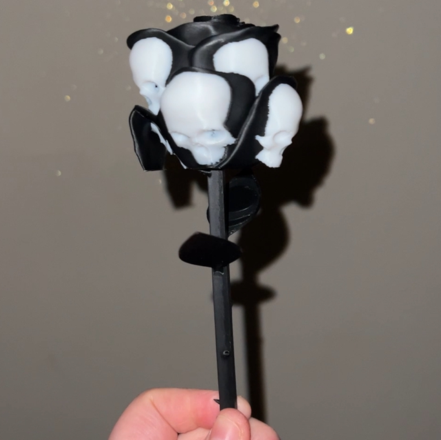 Black and white forbidden love rose 