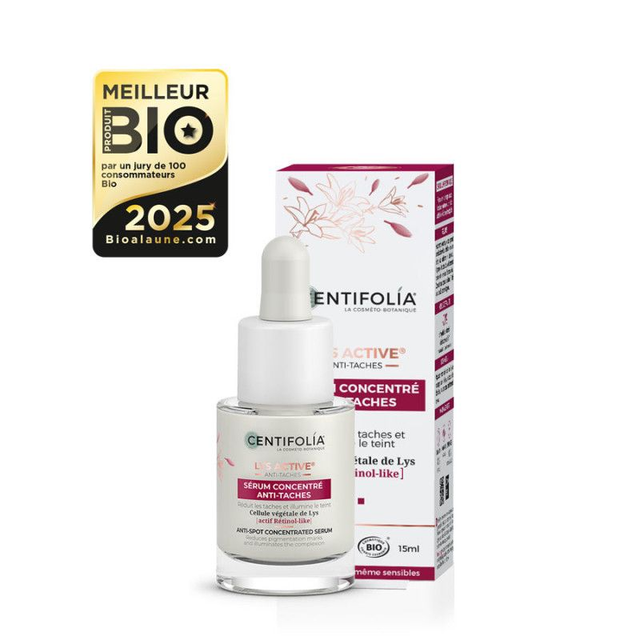 Sérum concentré anti-taches- Lys Active - 50ml / Centifolia - Réduit les taches et illumine le teint