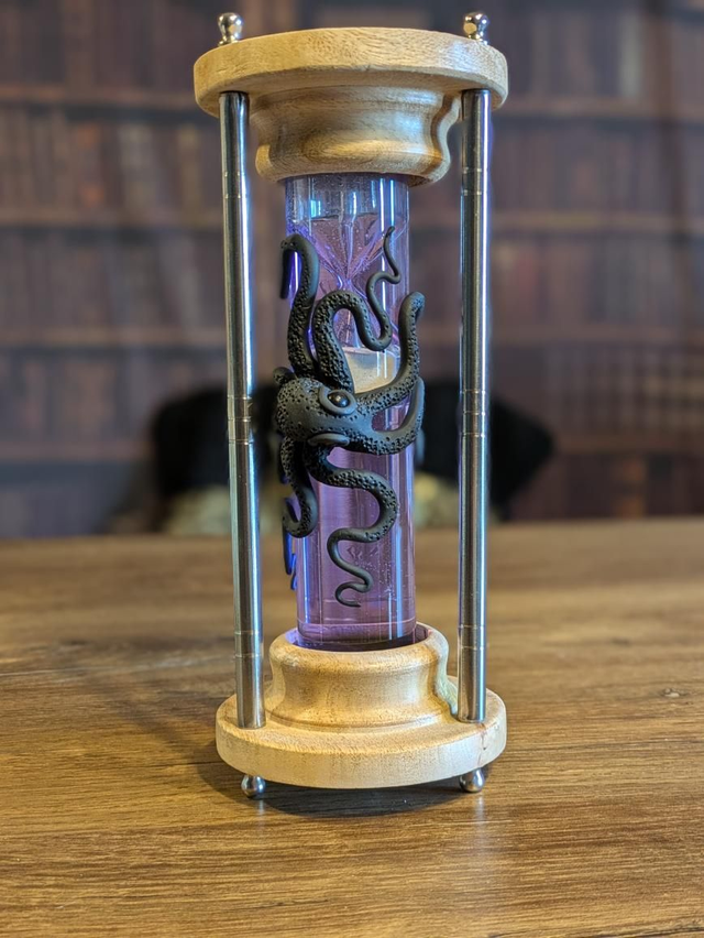 Sablier Tube pieuvre 1min violet 