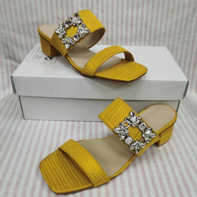 Women's Elegant High-Heel Sandals with Sparkling Rhinestone Decor