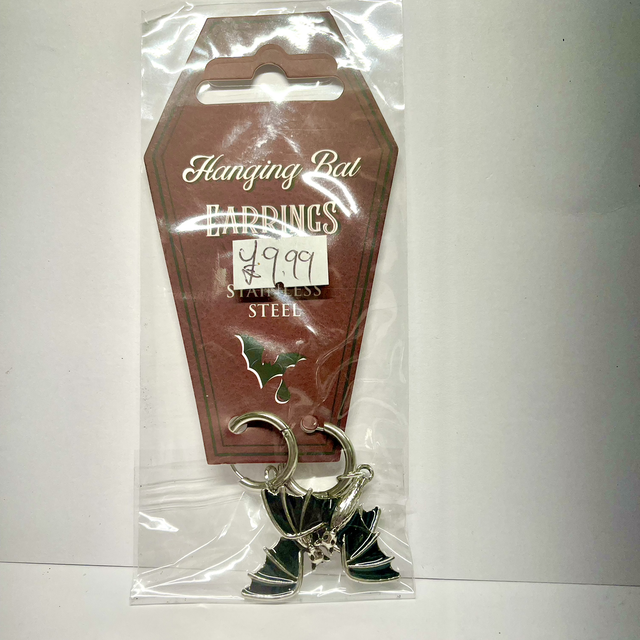 Stainless Steel Bat Earrings 