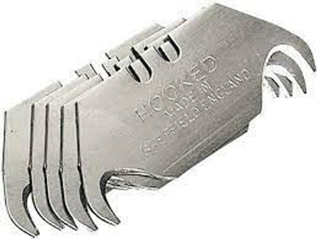 Double Hooked Trimming Knife Blades x 5