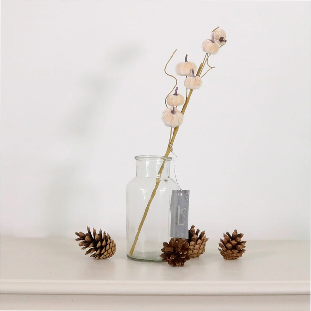 Autumn Mini Velvet Pumpkin Spray Mink