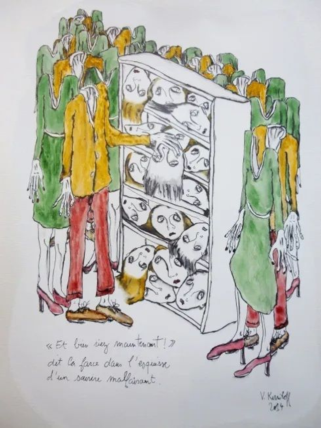 Et bien riez maintenant ! dit la farce  dans l'esquisse d'un sourire malfaisant