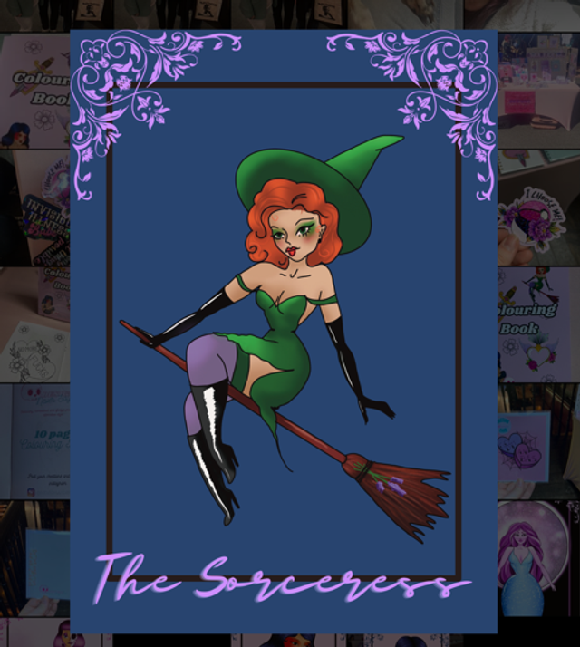 The Sorceress Tarot Card Art Print