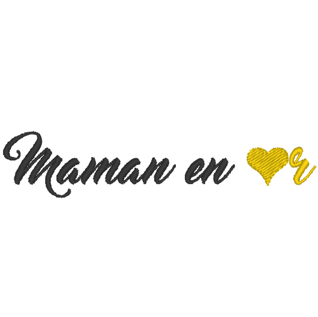 fichier broderie Maman en Or -3 Tailles / 12 Formats