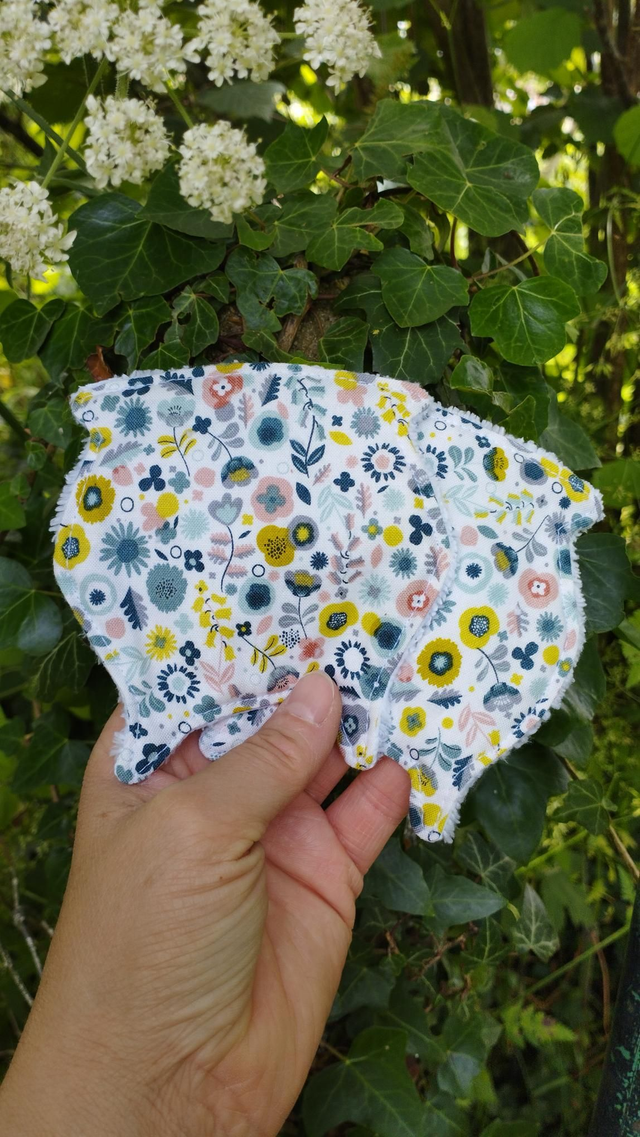 Lot de 2 lingettes chaudron motif liberty fleuri, printanier, printemps