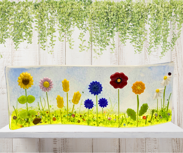 07.02.26 @ 1pm Fused glass wave @ Unconditional Love, Cleckheaton