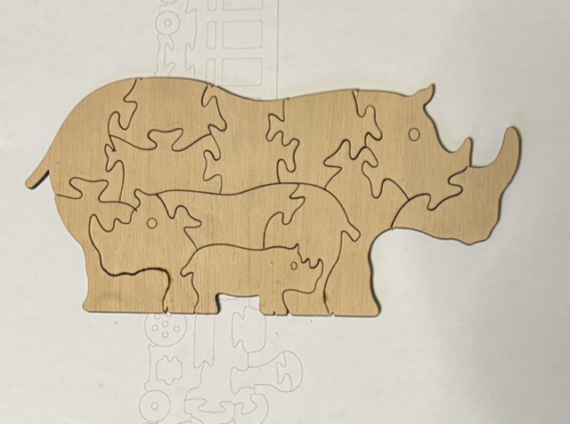 Rhino Family Puzzle