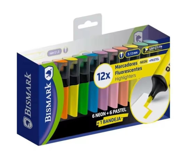 Subrayadores bismark 12 unidades 
