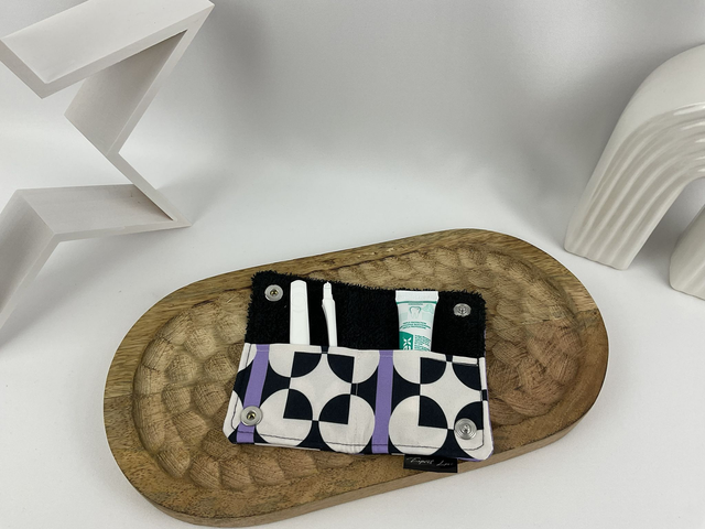 Étui brosse à dents mini – motif Géo Violet