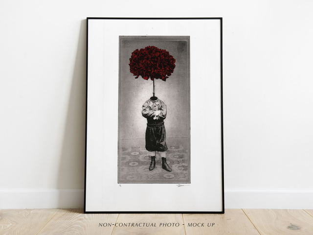 Fine art etching / Not framed / The Hydrangea