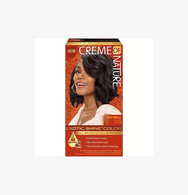Creme Of Nature Exotic Shine Permanent Hair Colour Soft Black,3.0