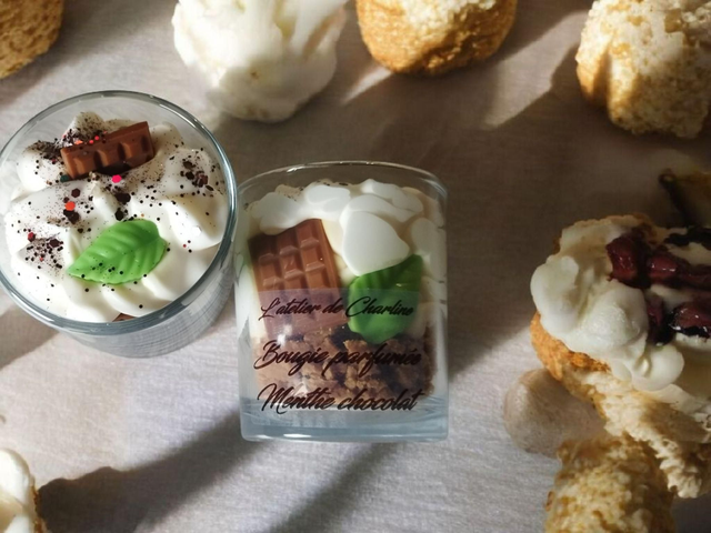 Bougie menthe chocolat 