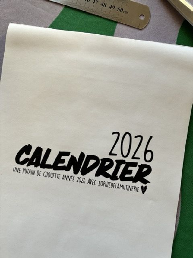 Calendrier 2026 à imprimer toi même ! FREE
