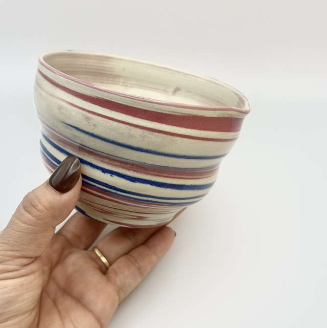 Bol à Matcha Ciel Intense Terre Mêlée | Bol en Céramique Fait Main | Idée Cadeau Amateur de Thé