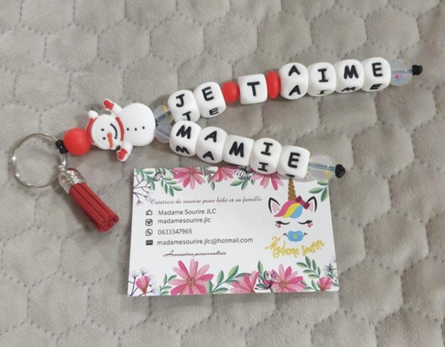 Porte clés 2 branches liées Noël 