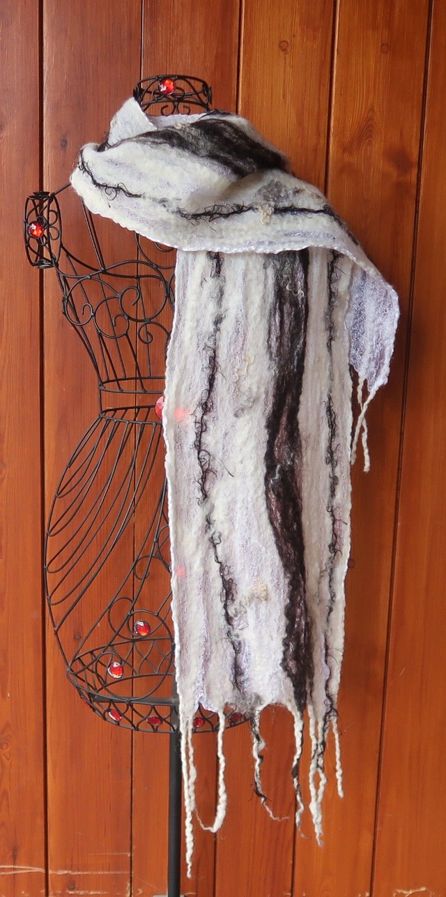 Nuno Felted Silk Scarf