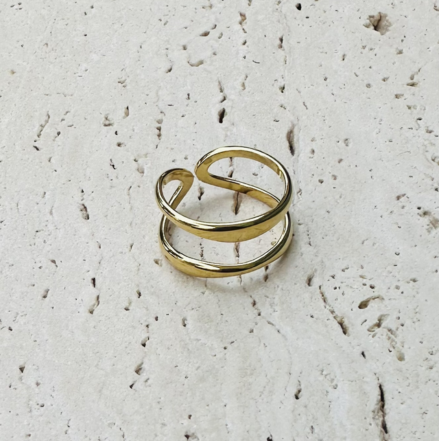 Ring dubbel goud 