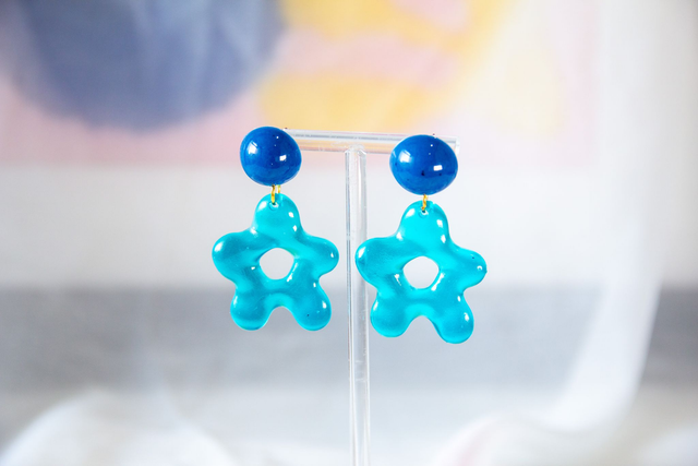 Retro Star Transparent Drop Earrings