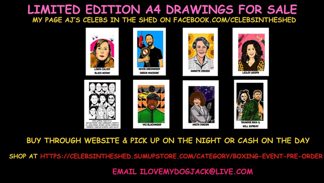 Celebrity &amp; Sport Personalities Limited Edition Comic Style A4 Art Prints