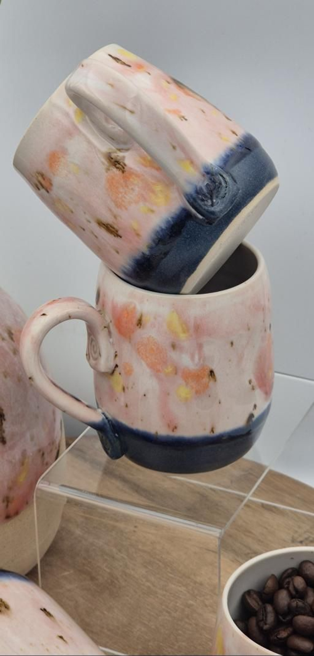 Mug speckle /blue  Flat white