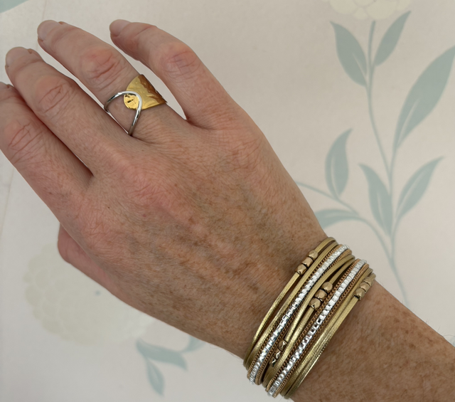 Multi Strand Sparkle Gold Wrap Bracelet