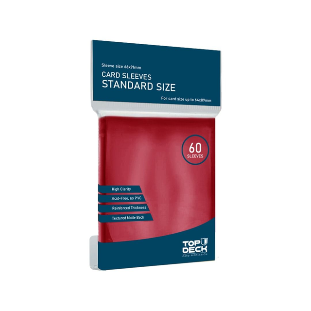 Protector Top Deck Rojo Tamaño Standard