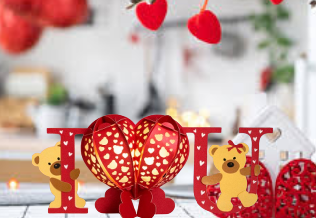 Lanterne I love YOU St Valentin