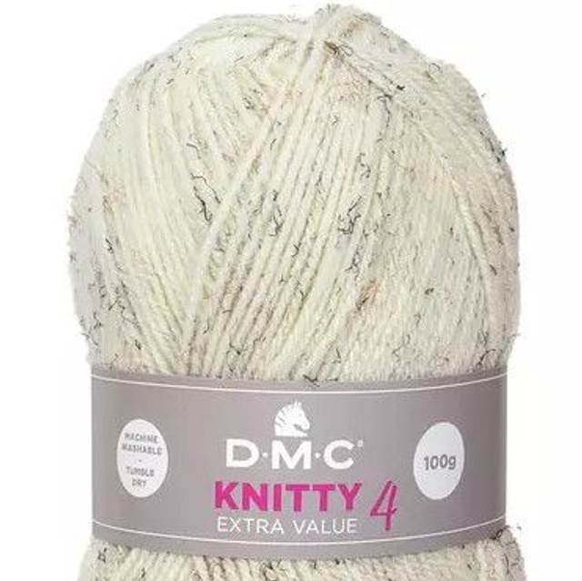 Knitty 4 100gr Ecru  Chiné noir 930 x5