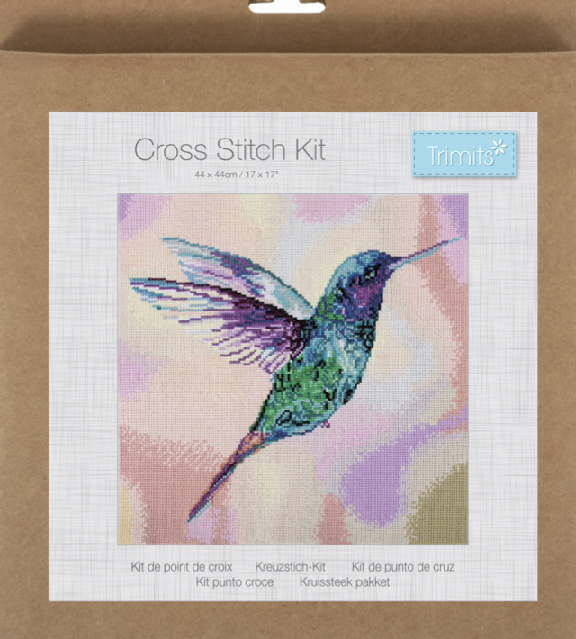 Hummingbird large counted cross stitch kit. - Trimits