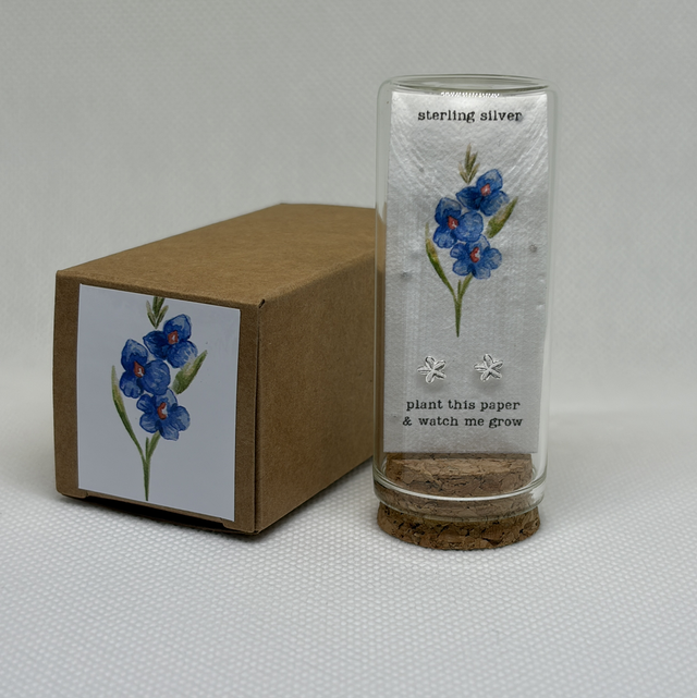 'Stem of blue' plantable paper