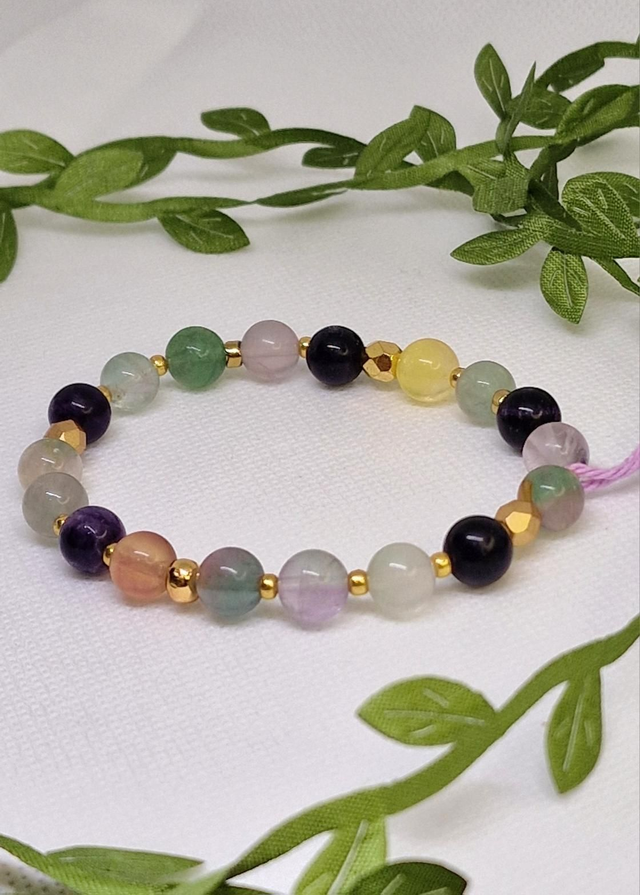 Bracelet Fluorite en 0,8 cm 