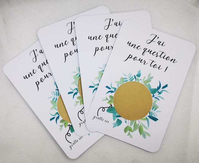 Carte à gratter témoin de mariage