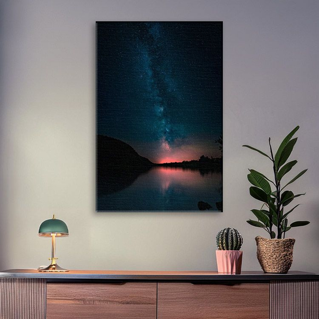 Voie Lactée au Lac d&#039;Etival  - Jura - Toile