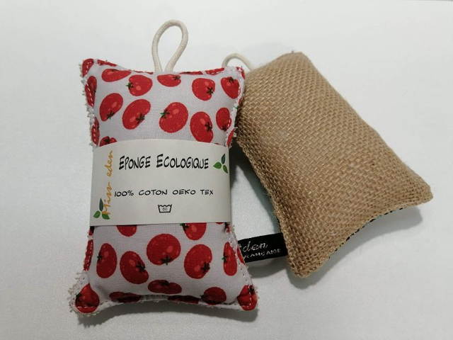 Eponge Toile de Jute Tomates