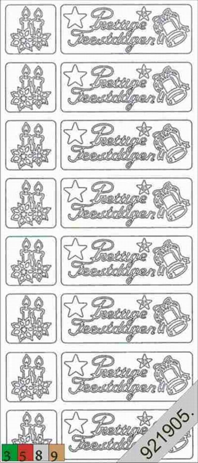 Prettige Feestdagen, kaarsen, bellen groen (86006)