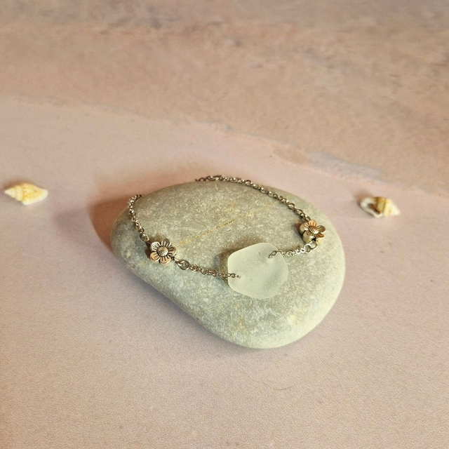 Bracelet fermoir ACQUA CHIARA - Verre de mer - Ardore Marina, Calabre