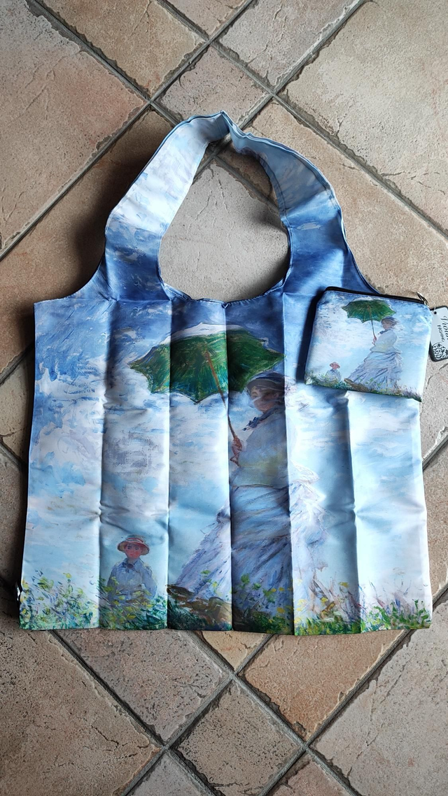 Borsa shopper tascabile La passeggiata di Claude Monet