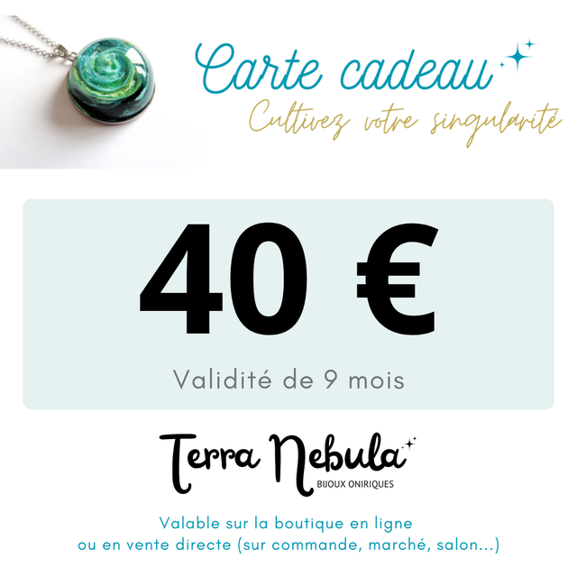 Carte cadeau Montant 40€