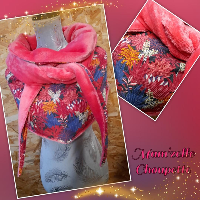 Maxi-châle rose corail