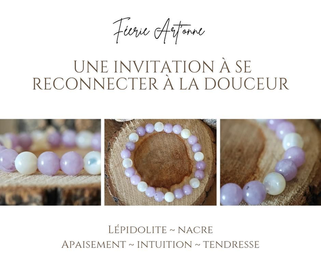 Lépidolite claire et nacre