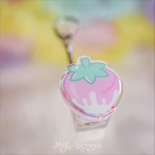 Porte-clé Clicker Fraise Lactée